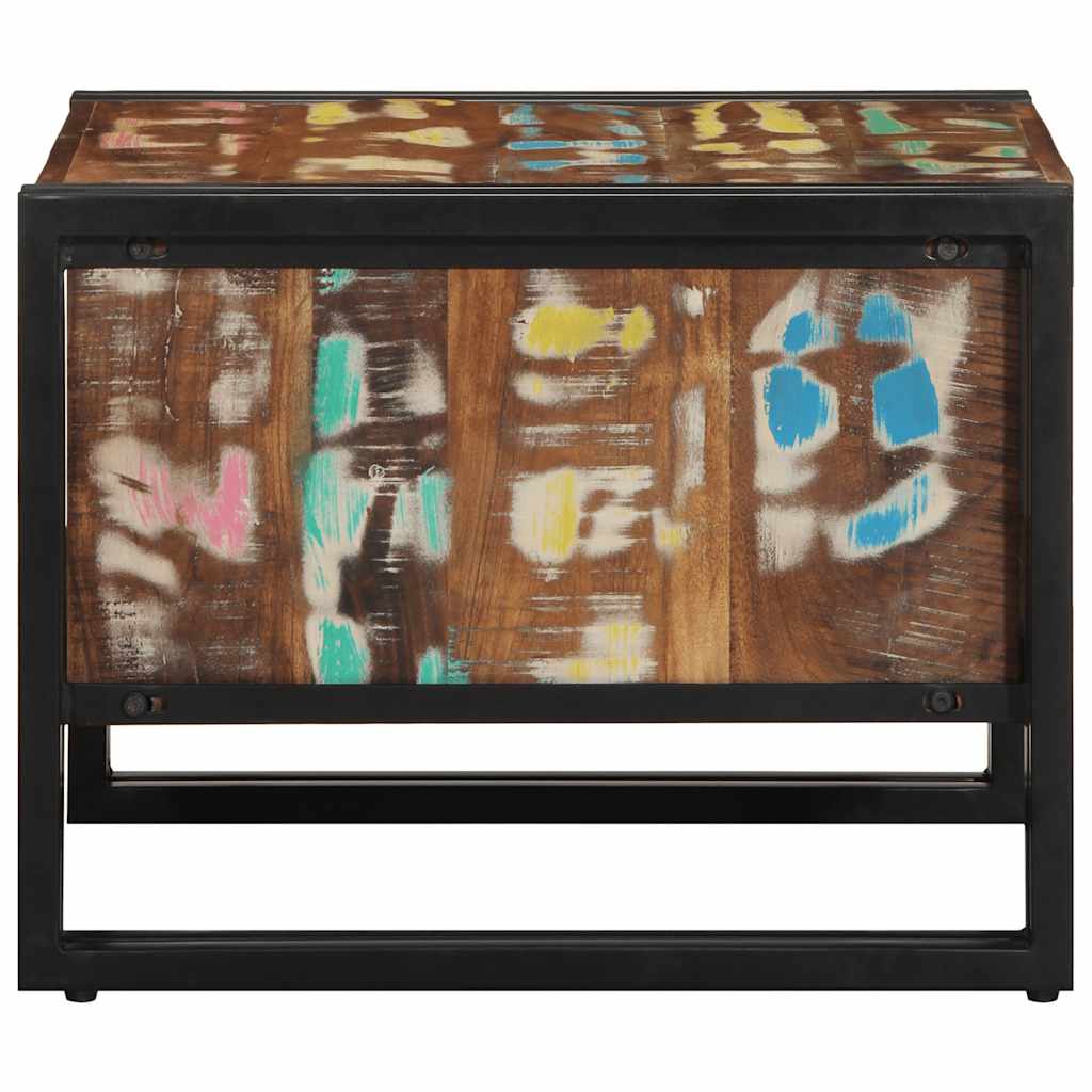 Coffee Table Multicolour 50x50x38 cm Solid Wood Reclaimed